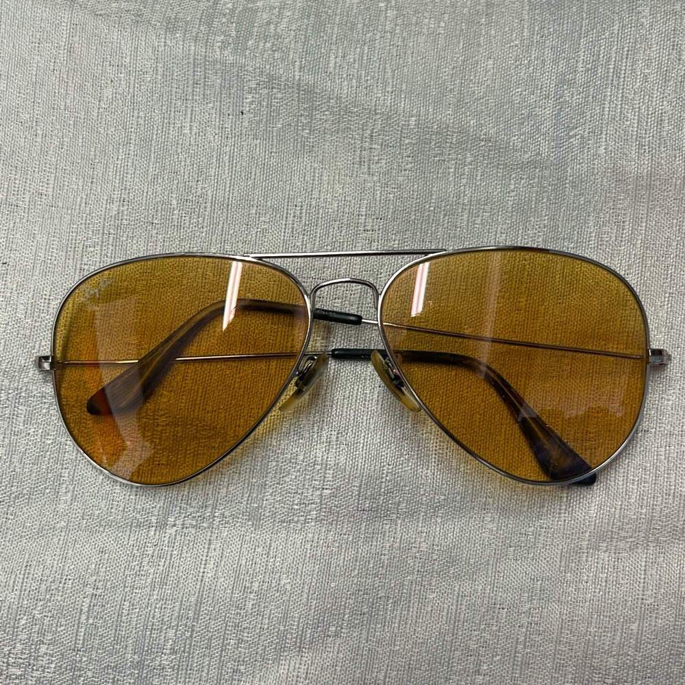 VTG Ray Ban Aviator Sunglasses with Amber Lenses